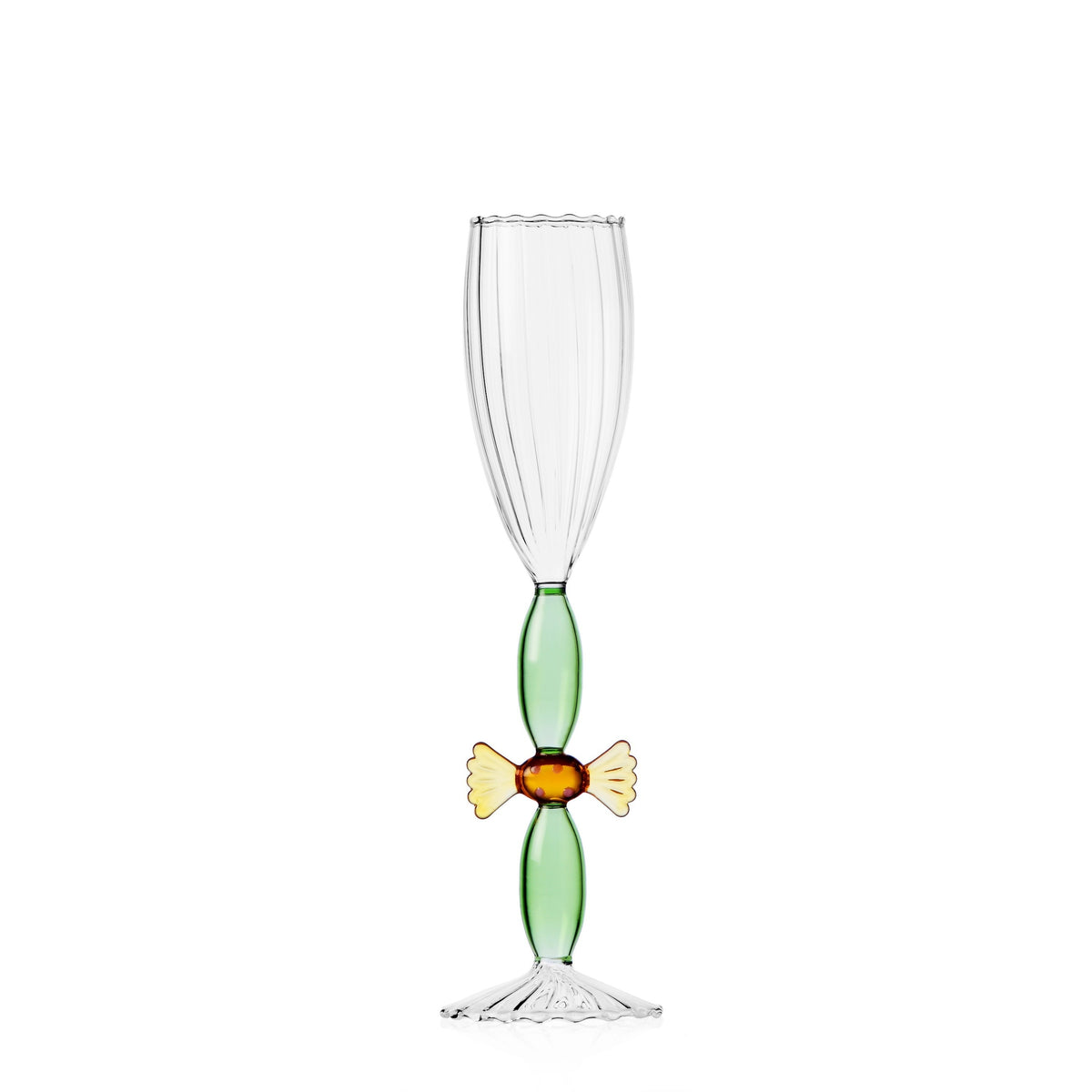 SWEET AND CANDY flute caramella ambra stelo verde