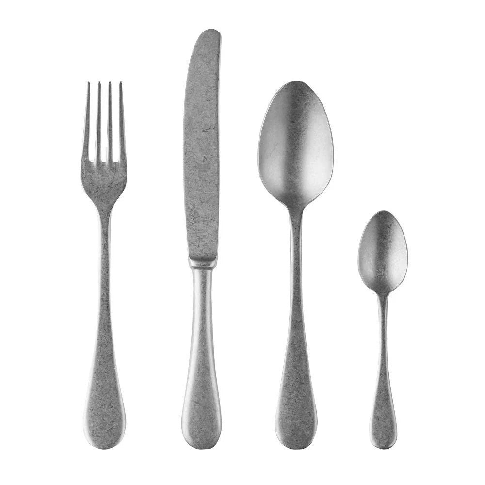 Servizio posate in acciaio inox linea Vintage 24 pezzi