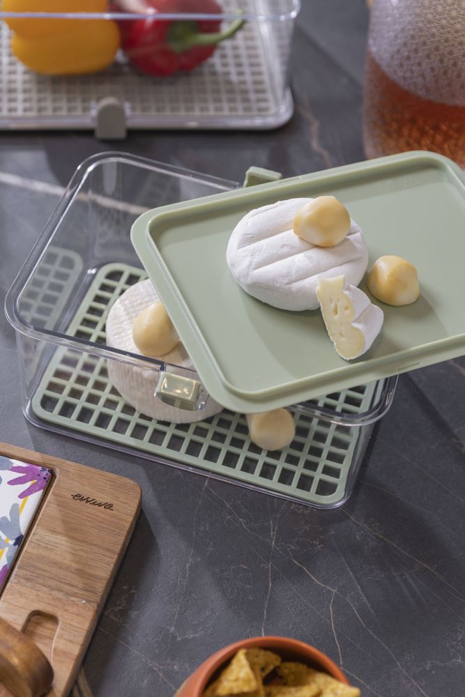 Contenitore salva sapori/vassoio servintavola in ABS e policarbonato 28 x 22 x h 10 cm