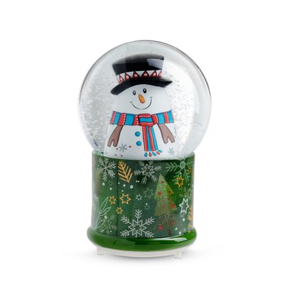 PALLA DI NEVE NATALE C/LUCE E MUSICA PUPAZZO DI NEVE 10X16