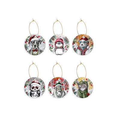 SET 6 LEGATOVAGLIOLI NATALE ANIMALI 2024