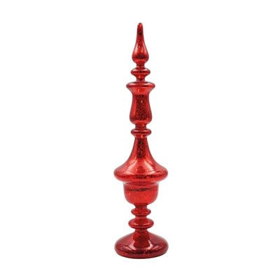 DECORAZIONE LED IN VETRO H 46 COL.ROSSO