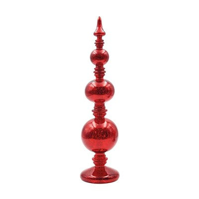 DECORAZIONE LED IN VETRO H 46 COL.ROSSO