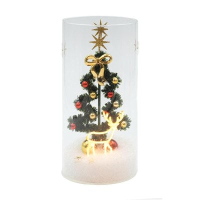 BICCHIERE LED IN VETRO H.18
