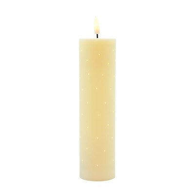 CANDELA LED IN PLASTICA H.23 COL.AVORIO