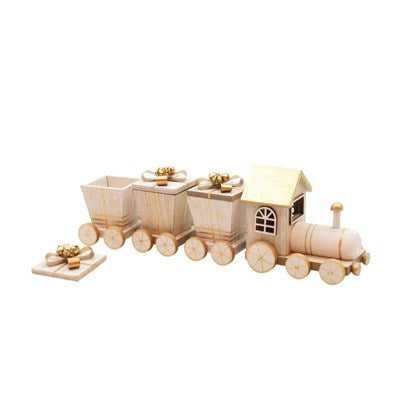 DECORAZIONE TRENINO IN LEGNO CM.35