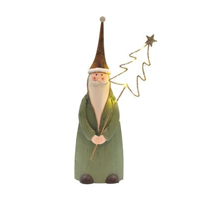 BABBO NATALE LED IN METALLO H.41,5