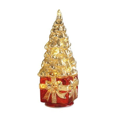 ABETE LED ROTANTE IN VETRO H.30 COL.ORO