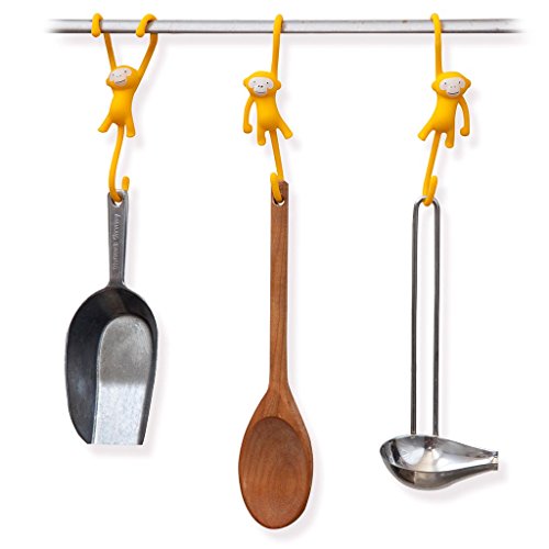 Monkey Business Just Hanging Giallo Set Ganci, Plastica, Giallo,