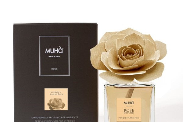 Rosa natural 100 ml vaniglia e ambra pura – Muha