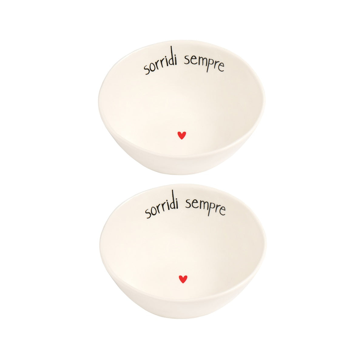 SET 2 COPPETTE D12.6X5 SORRIDI SEMPRE