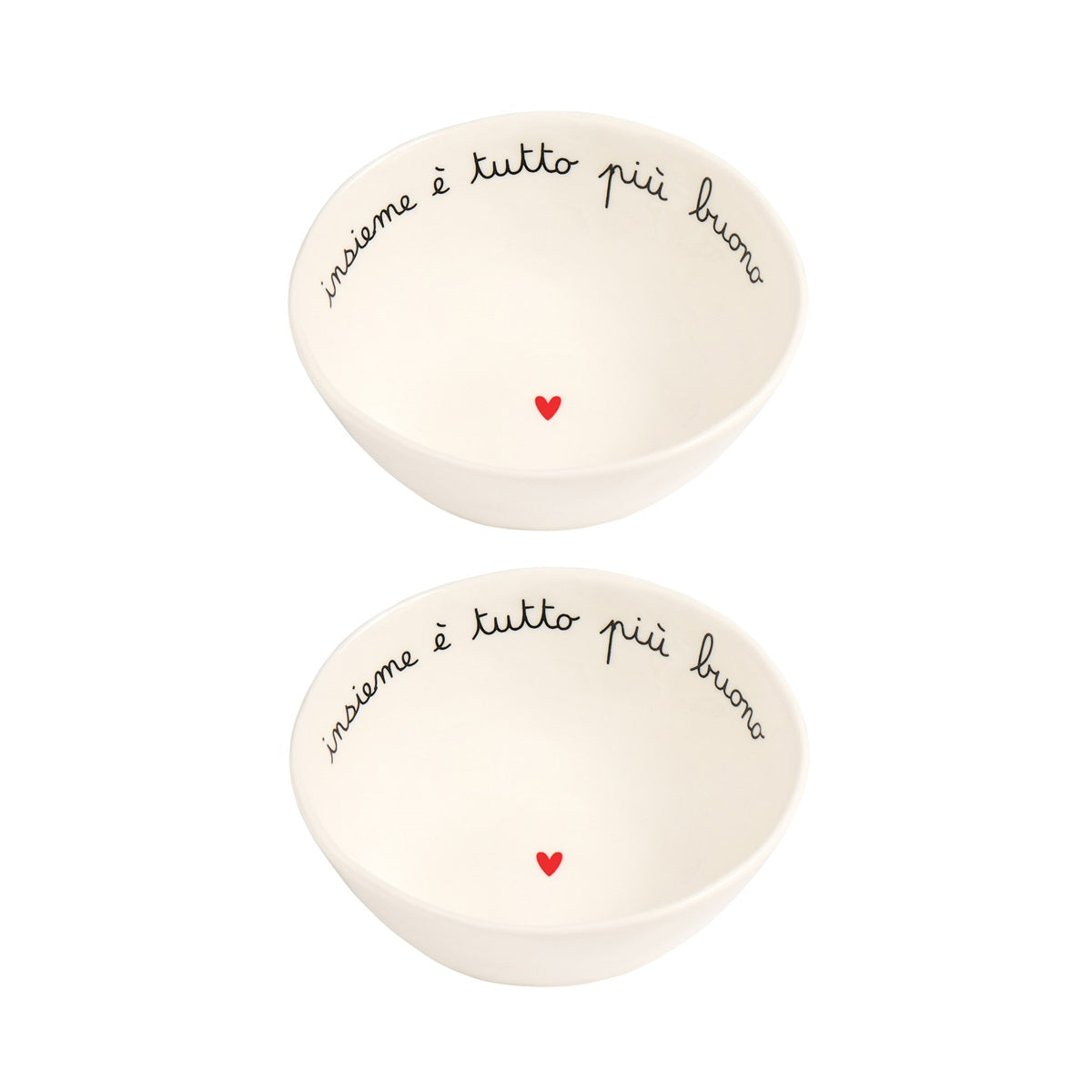SET 2 COPPETTE D12.6X5 INSIEME E' TUTTO PIU' BUONO
