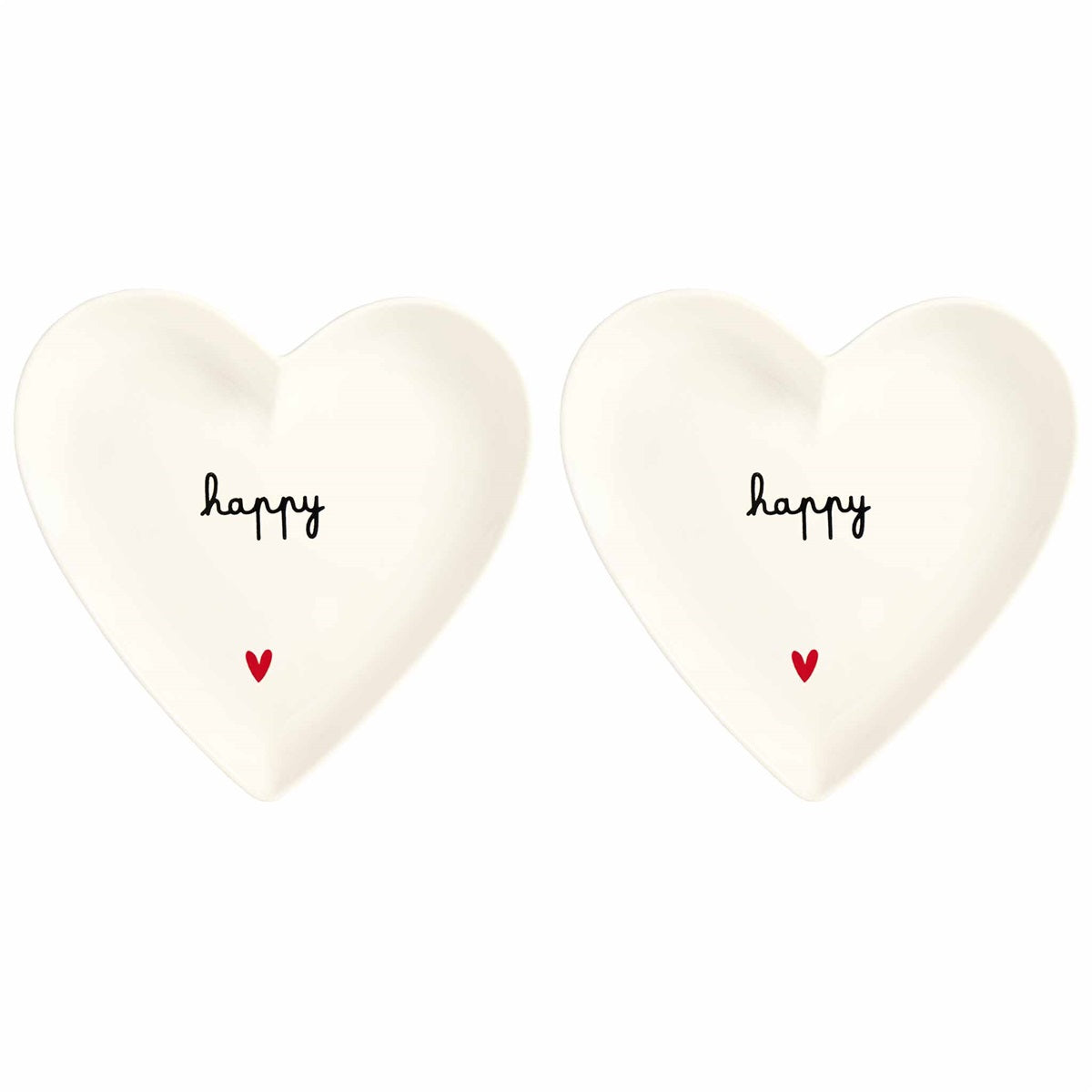 SET 2 PIATTI CUORE 18CM HAPPY