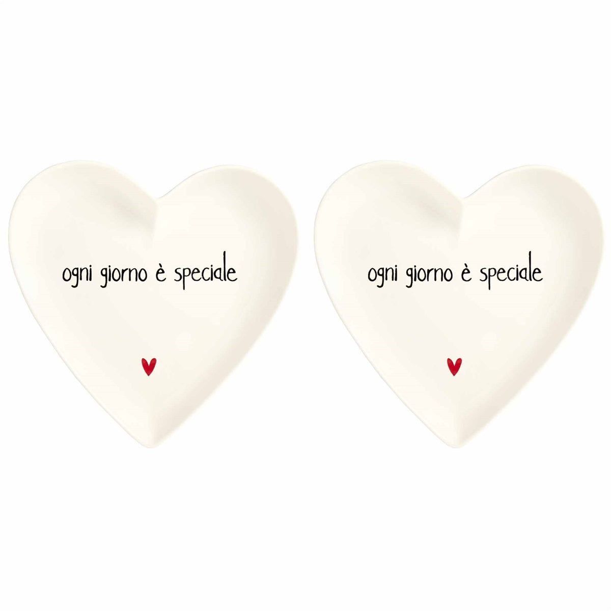 SET 2 PIATTI CUORE 18CM OGNI GIORNO E' SPECIALE