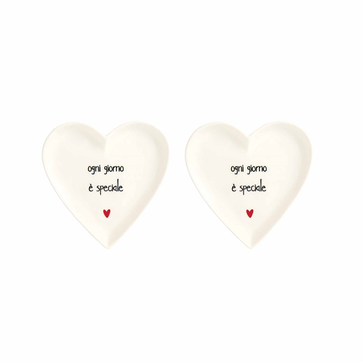 SET 2 PIATTI CUORE 12CM OGNI GIORNO E' SPECIALE