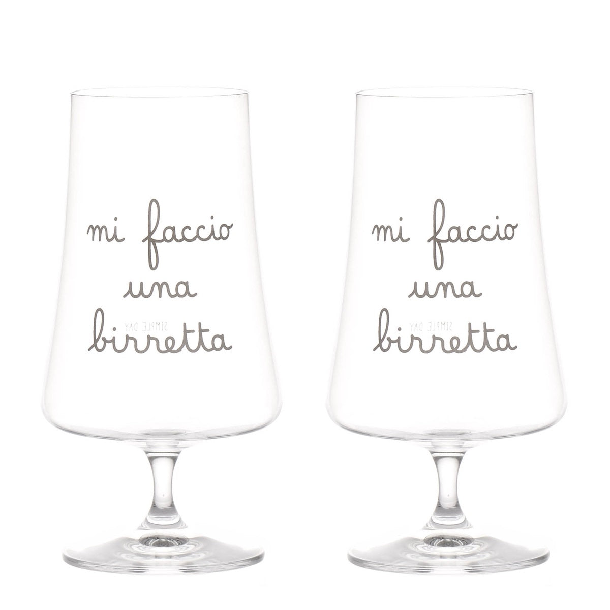 SET 2 CALICI MI FACCIO UNA BIRRETTA 55CL
