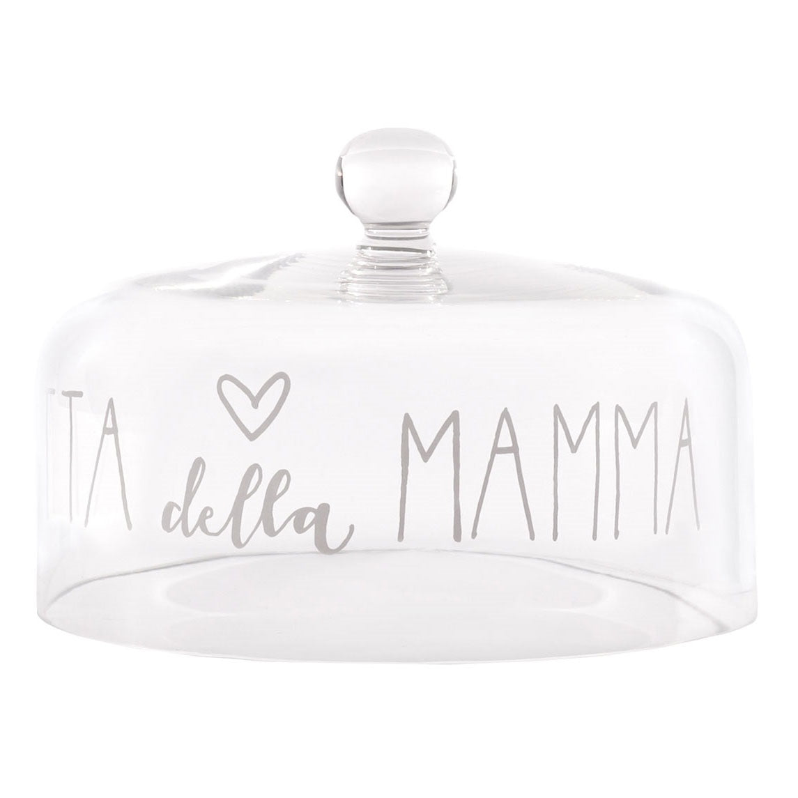 CAMPANA VETRO 28,5CM MAMMA BIANCO