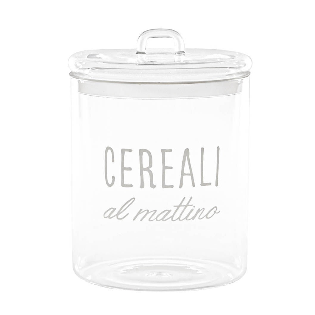 BARATTOLO IN VETRO Ø15CM CEREALI AL MATT