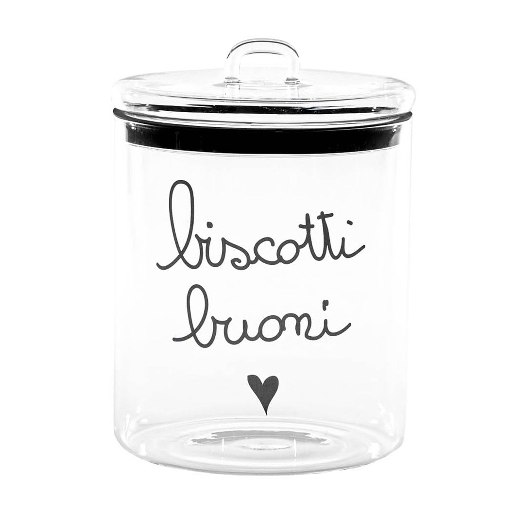 BARATTOLO IN VETRO Ø15CM BISCOTTI BUONI