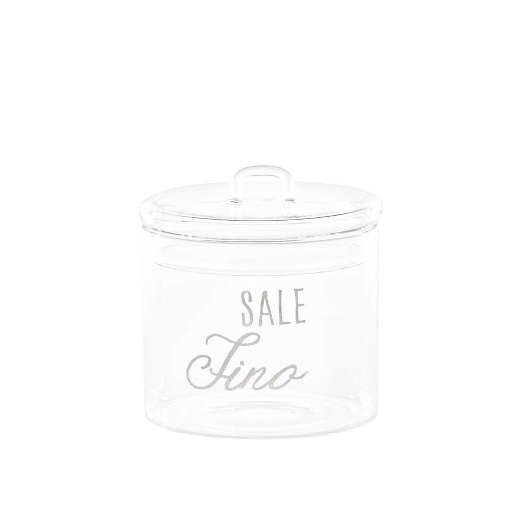 BARATTOLO IN VETRO Ø12CM SALE FINO