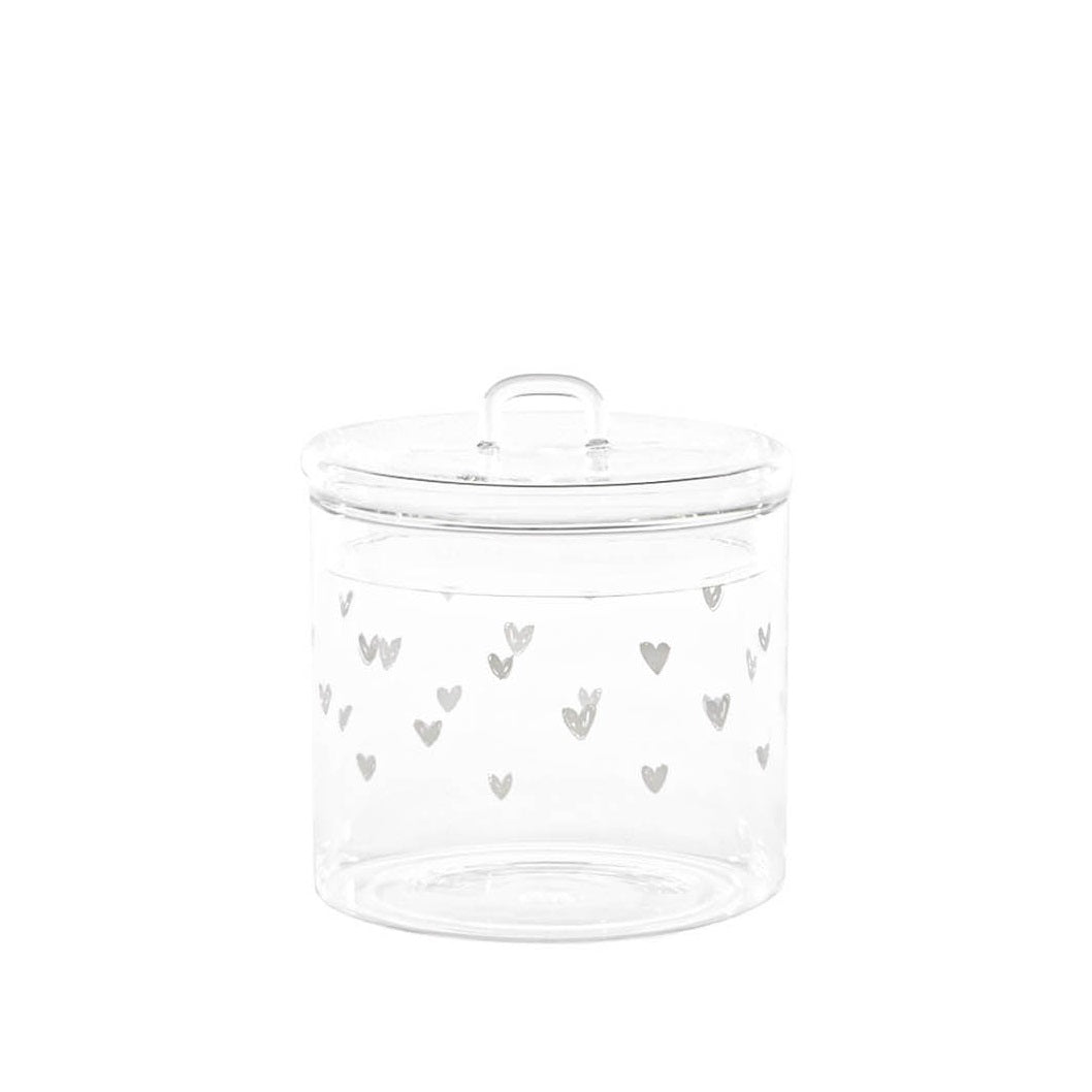 BARATTOLO IN VETRO Ø12CM CUORI