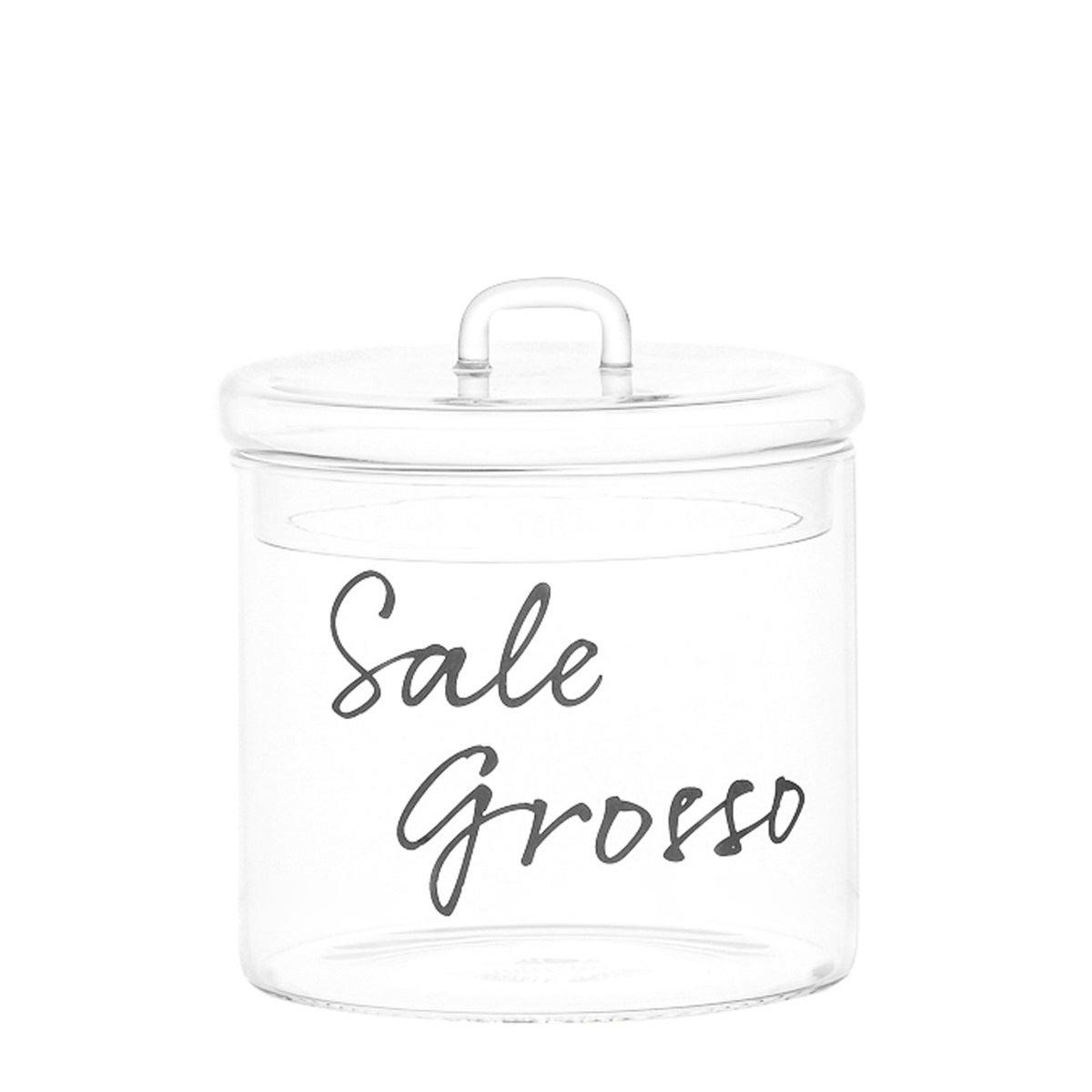 BARATTOLO IN VETRO Ø12CM SALE GROSSO NER