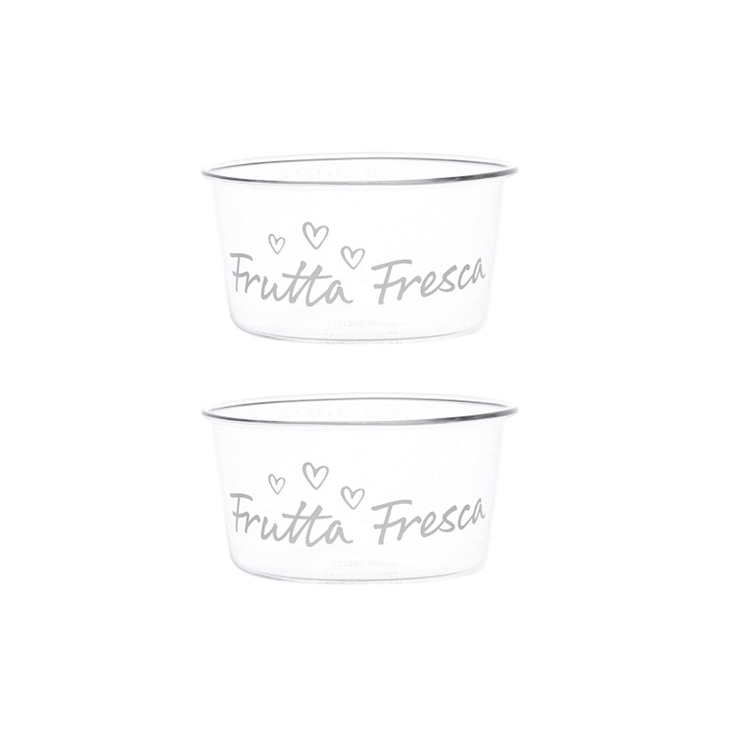 SET 2 COPPETTE IN VETRO FRUTTA FRESCA