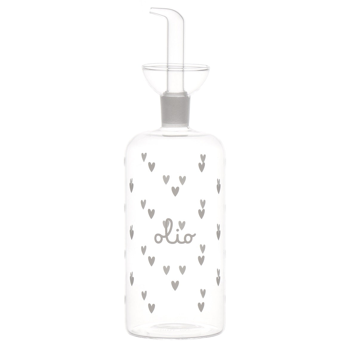 BOTTIGLIA IN VETRO 570ML TAPPEZZARIA CUORI OLIO