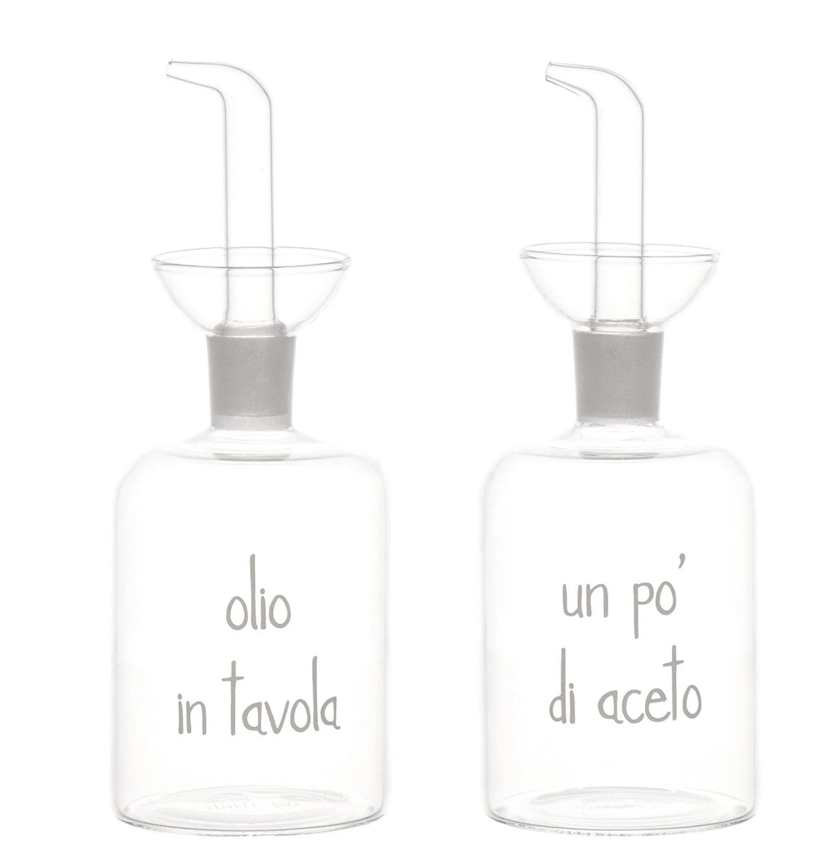 SET 2 BOTTIGLIE 250ML OLIO IN TAVOLA UN PO' DI ACETO