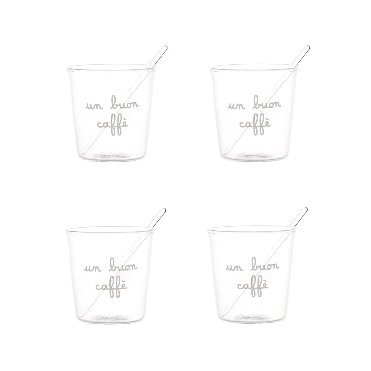 SET 4 BICCH. ESPRESSO UN BUON CAFFE'