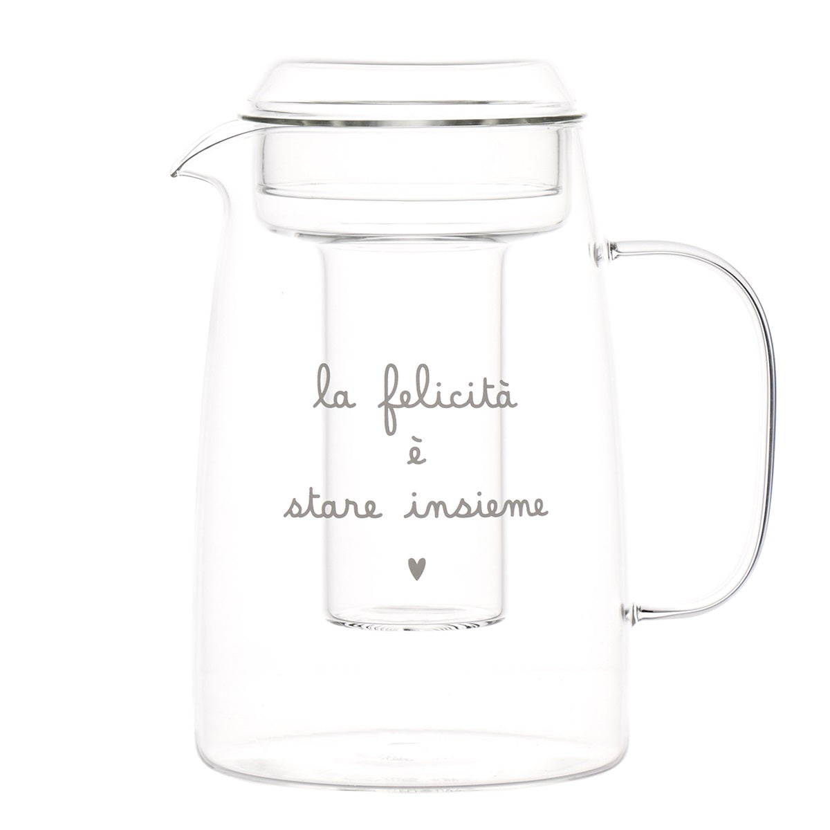 CARAFFA CON PORTAGHIACCIO LA FELICITA' E' STARE INSIEME