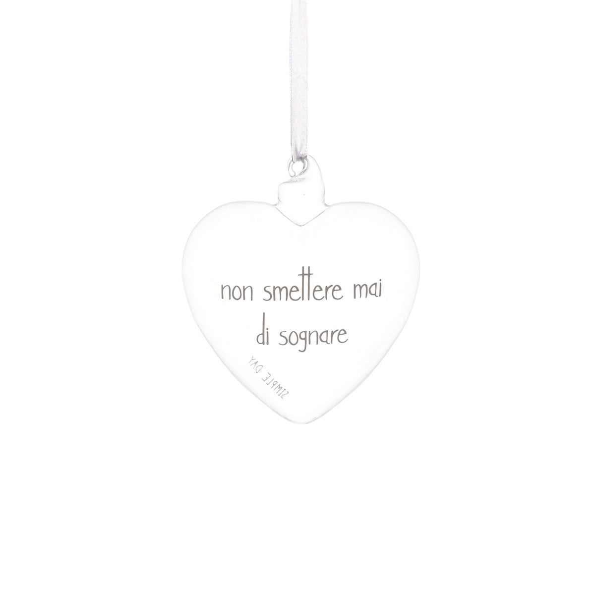 PALLINA CUORE 11CM NON SMETTERE MAI DI SOGNARE