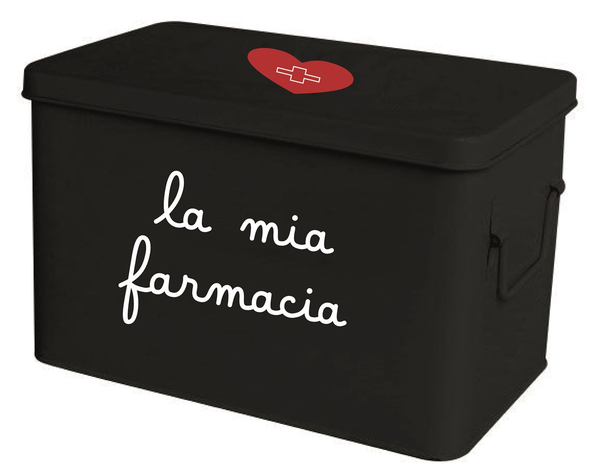 SCATOLA 32X19X20CM LA MIA FARMACIA NERA