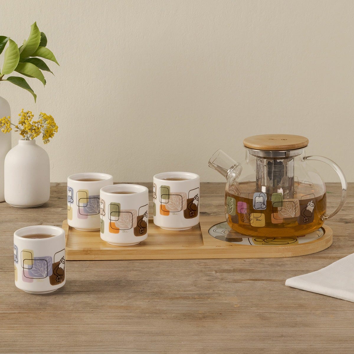 Teiera in vetro con filtro Bamboo – Thun