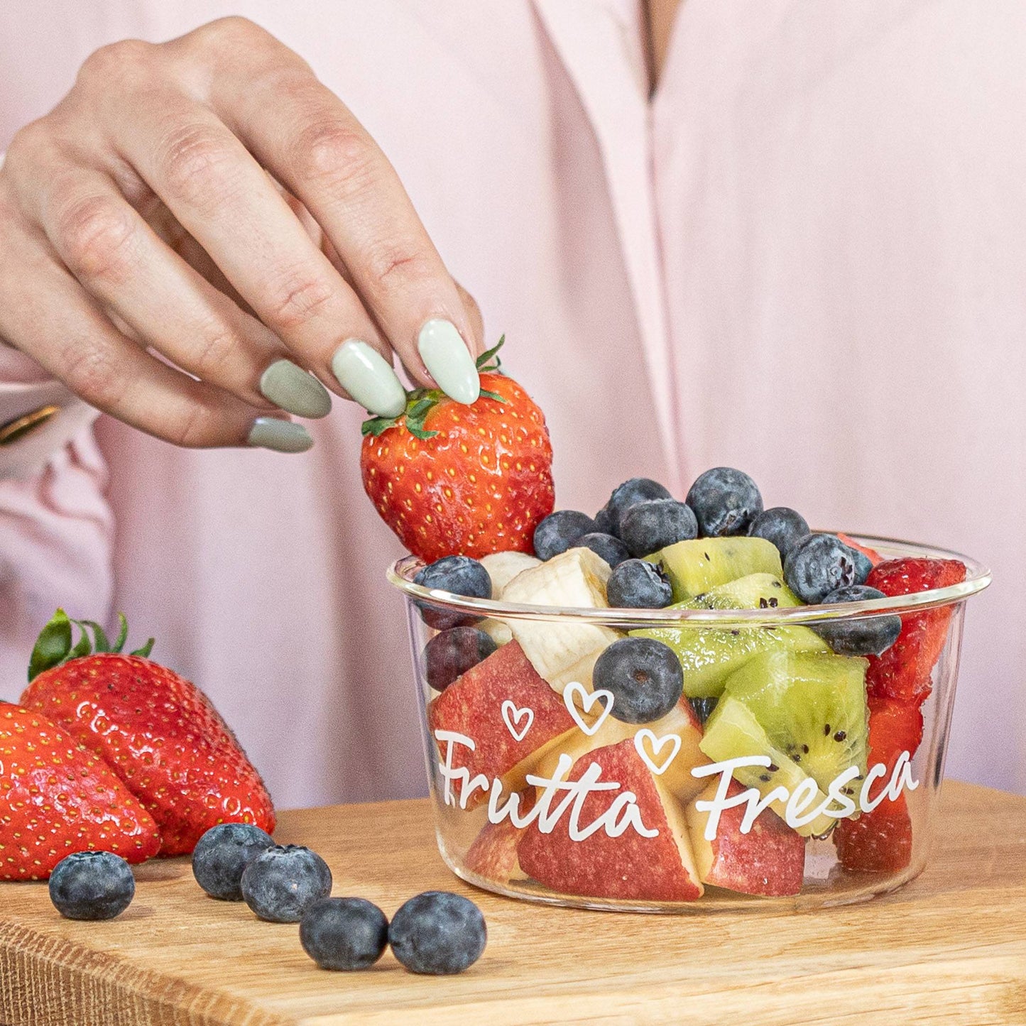 SET 2 COPPETTE IN VETRO FRUTTA FRESCA