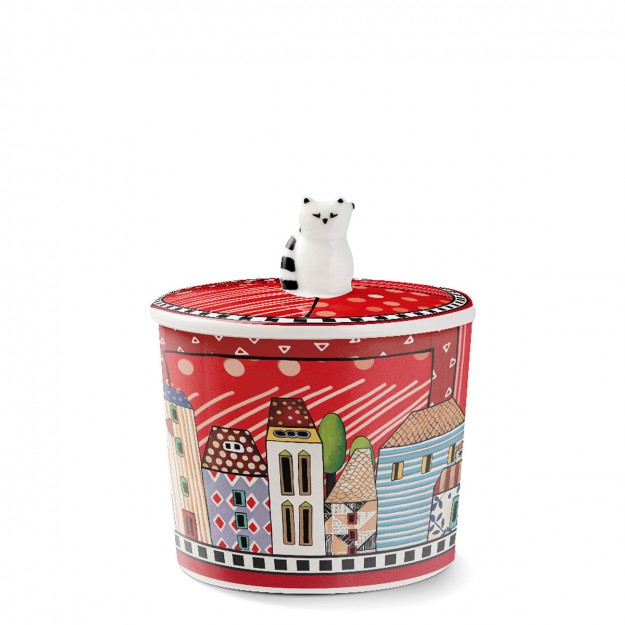 ZUCCHERIERA PAESE MIO ROSSO CM 9X10