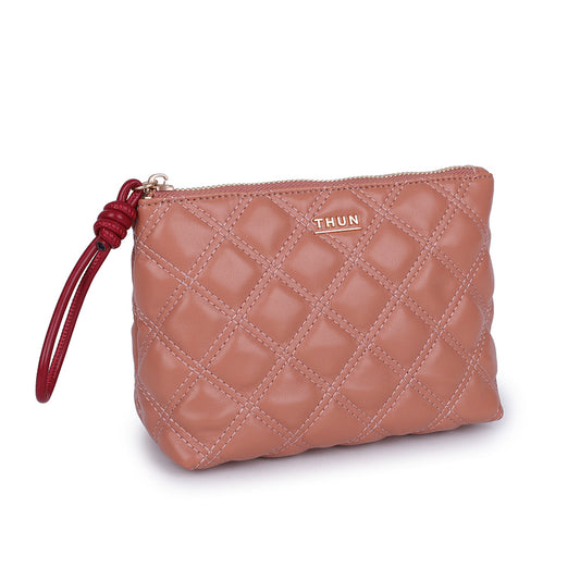 Trousse trapuntata, moka/ribes