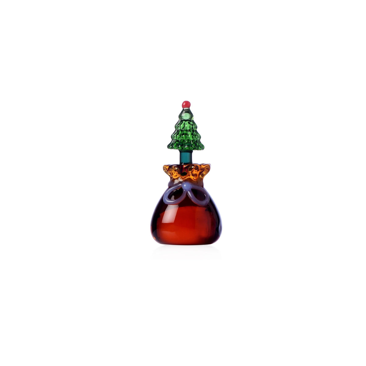 CHRISTMAS TALES segnaposto albero Natale con sacco ambra
