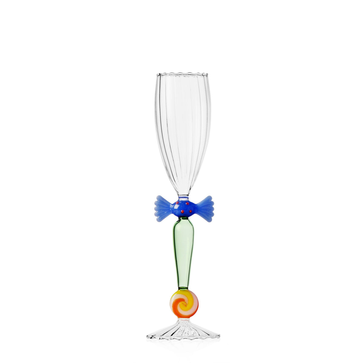 SWEET AND CANDY flute caramella azzurra e lecca-lecca