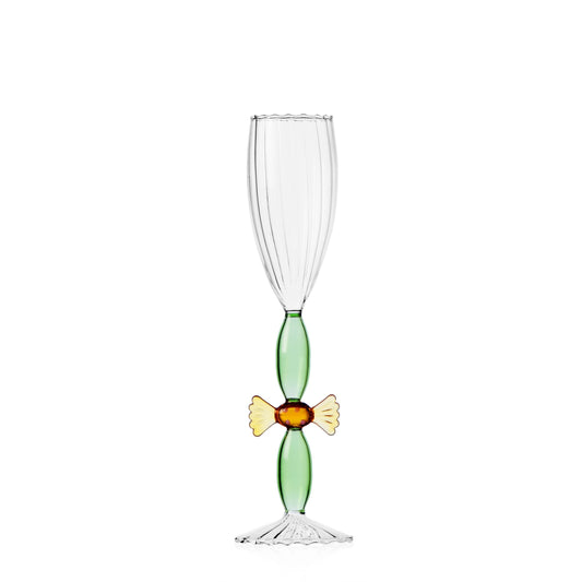 SWEET AND CANDY flute caramella ambra stelo verde