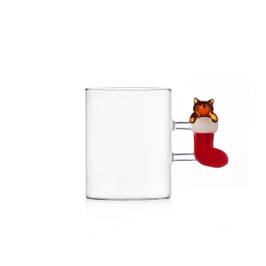 TABBY CAT CHRISTMAS EDITION mug gatto ambra nella calza
