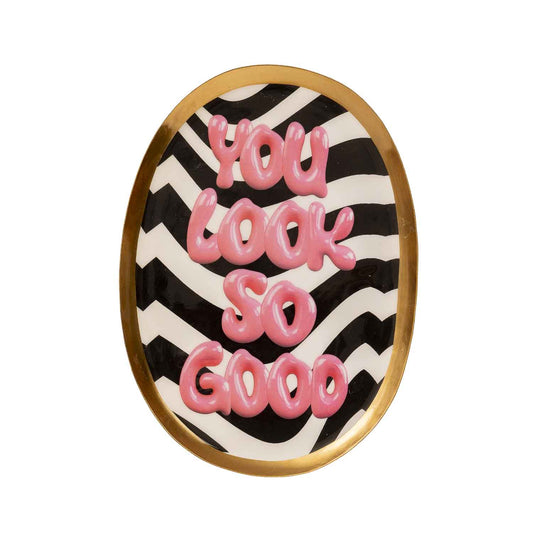 VASSOIO METALLO YOU LOOK SO GOOD 25X19CM