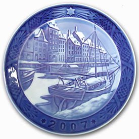 PIATTO NATALIZIO ROYAL COPENHAGEN 2007 - NATALE A NYHAVN
