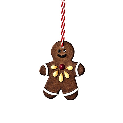 Hutschenreuther Candyland, Decorazioni per albero, Ciondolo in rilievo, Piatto, Omini di pan di zenzero, Porcellana, altezza: 6.5 cm, 26636.