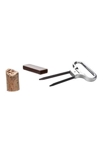 Vacu Vin 68405606 Levatappi a Strappo, Acciaio, Marrone/Argento, 11x6.5x1 cm