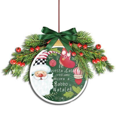 Addobbo natalizio per porta "Babbo Natale" Pensieri & Parole