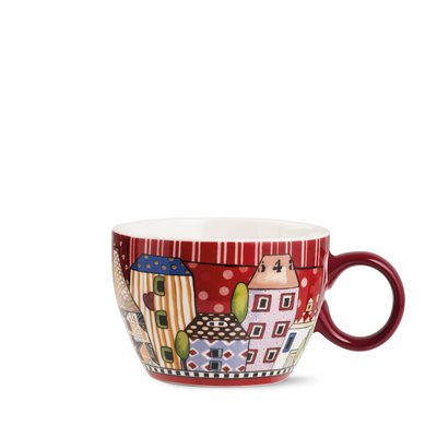 TAZZA COLAZIONE PAESE MIO ROSSO ML. 460