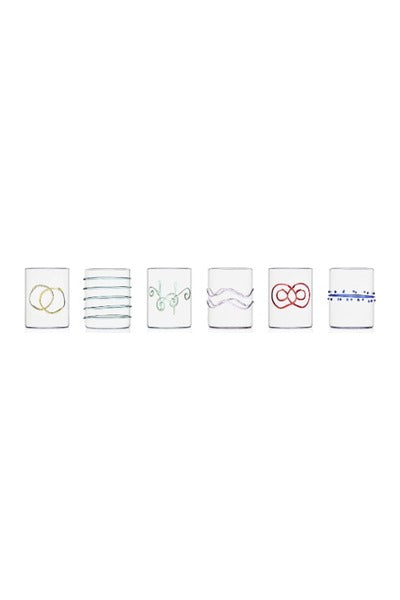 DECO' CLEAR - set 6 pcs acqua assortiti - Forti e Di Loreto