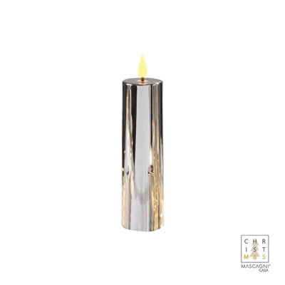 CANDELA LED H.19 - COL.ARGENTO
