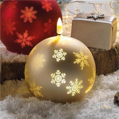 CANDELA LED PALLA DIAM.10 - COL.ORO